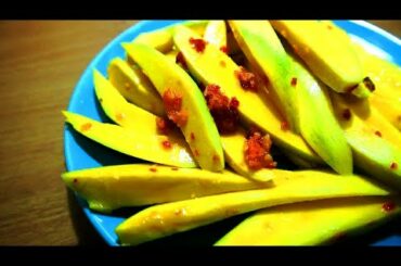 Green Mangoes with Spicy Red Chili salt Eating So Yummy | Recipe By Mr Ly