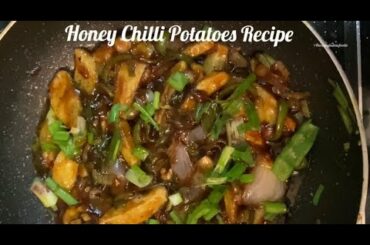 HONEY CHILI POTATOES RECIPE! RESTAURANT STYLE.