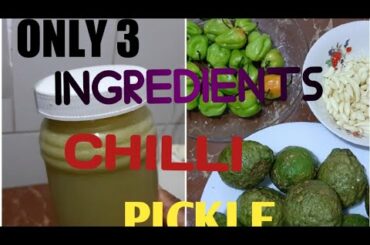 How to make chilli pickle/ONLY 3 INGREDIENTS very easy homemade chili sauce/pilipili rahisi nyumbani