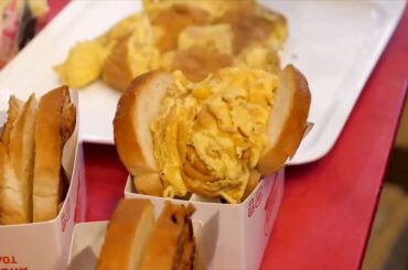 Chili Bacon and Egg Sandwich Korean Street Food