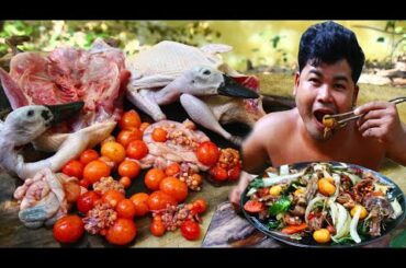 Cooking Duck Red Egg Recipe - Cook Duck with Basil,Chili,Gallic,Onoin Delicious Lunch Food