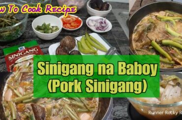 Sinigang na Baboy / Pork Sinigang (with Okra, Talong, Gabi, and Rosemary Chili) | How To Cook Recipe