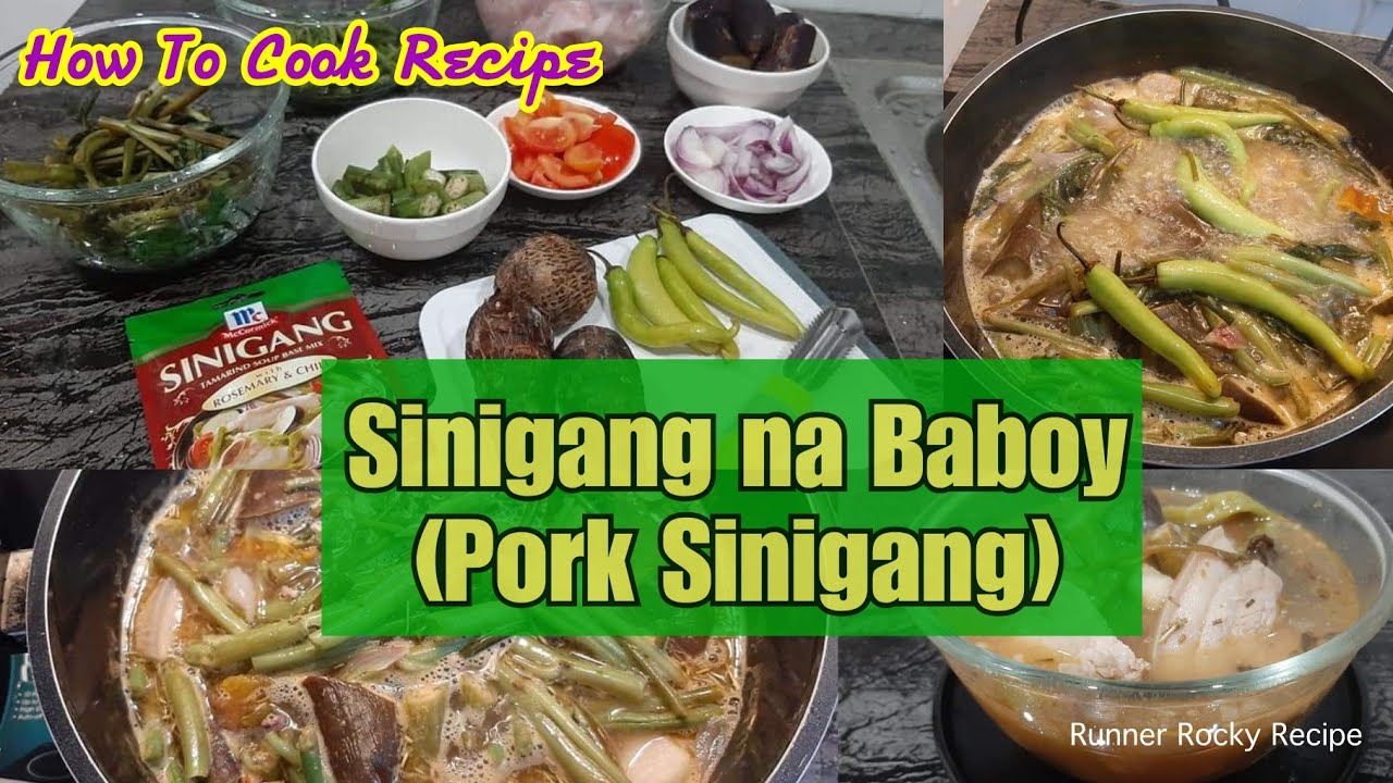 Sinigang na Baboy / Pork Sinigang (with Okra, Talong, Gabi, and