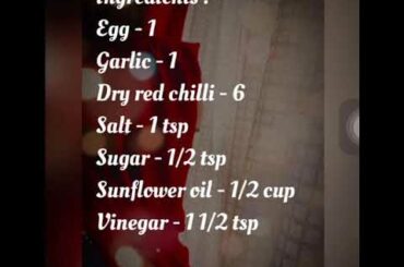 How to make chilli garlic mayonnaise at home | Chilli Garlic Mayonnaise Recipe