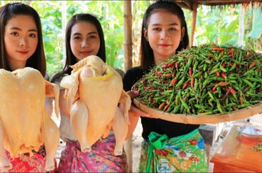 Cooking chicken stir-fry with green chili recipe