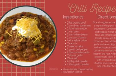 EASY CHILI RECIPE