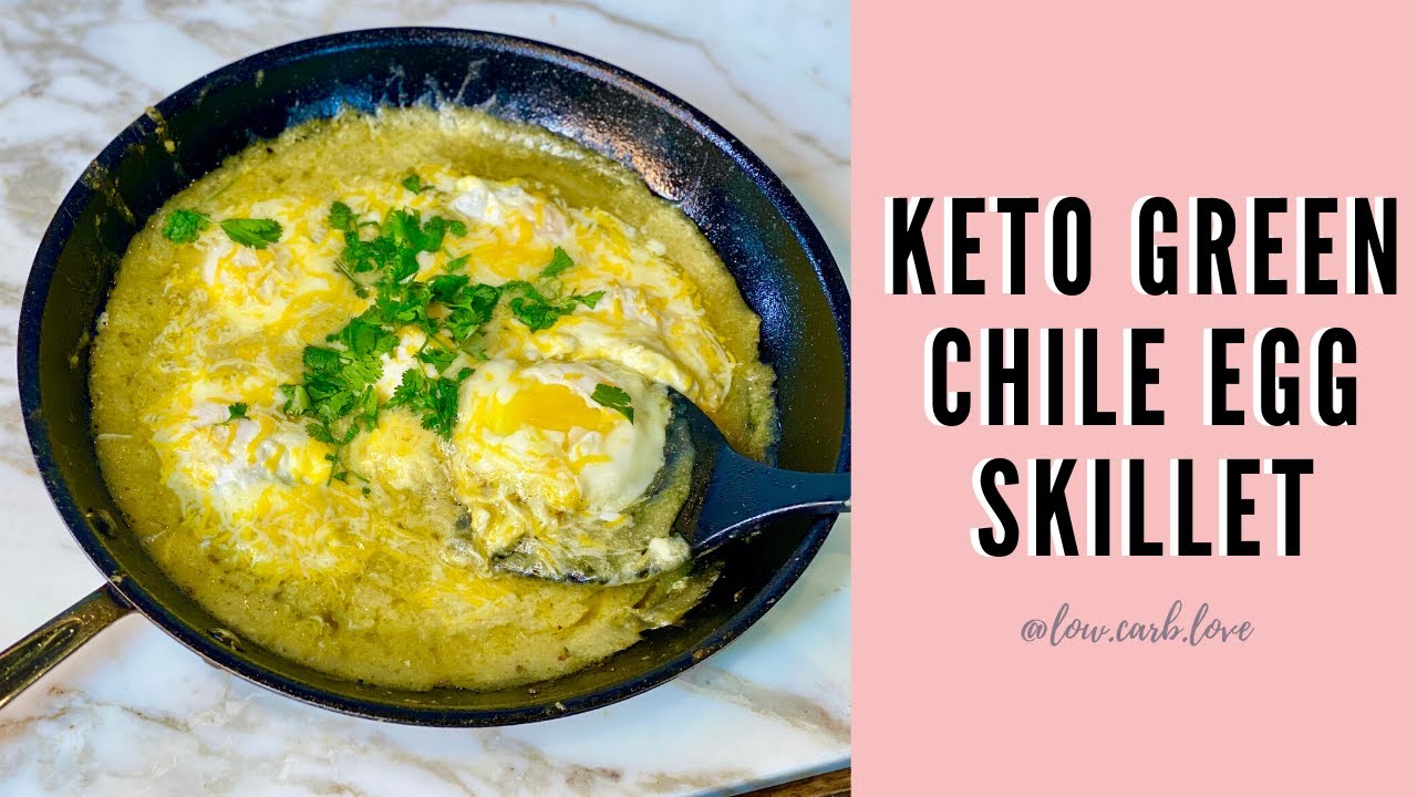 5 MIN KETO MEAL I Green Chile Egg Skillet I Easy Keto Breakfast and