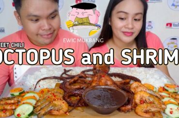 Sweet Chili Octopus And Shrimp Mukbang #FilipinoFoodStyleMukbang / #PinoyFoodPhilippines / MukbangPh