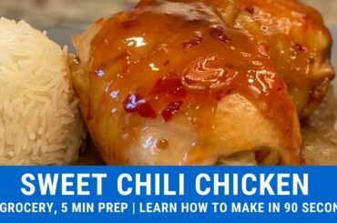 $6 Sweet Chili Chicken recipe - only takes 90 sec to learn and 5 minutes to prep. #StayHome #WithMe
