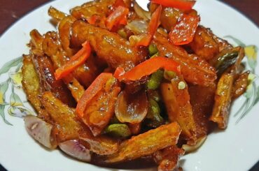 Honey chili  potatoes