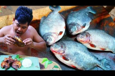 Cooking Red Belly Piranha Fish Recipe - Cook Piranha Fish for Food eat with Rice