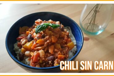 Protein packed Chili sin Carne | Vegan + cheap + easy