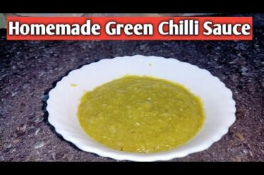Homemade Green Chilli Sauce/green chili sauce recipe/how to make chilli sauce