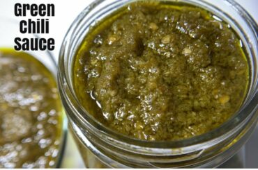 HOW TO MAKE SPICY GREEN CHILI SAUCE || EASY AND DELICIOUS GREEN CHILI SAUCE RECIPE | Barryrecipes