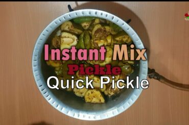 Instant Mix Pickle Raw Mango Green Chili & Nimbo Recipe by BAWARCHI ek dum desi