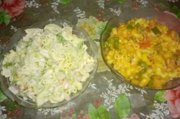 Macroni salad and spicy chicken chili macroni || میکرونی سائلڈاور چیکن چیلی میکرونی ||Malik foods