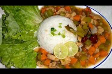 Chicken chilli gravy | Chicken chili with rice