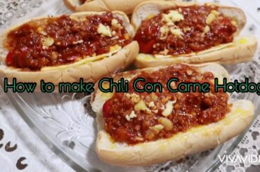 How to make Chili Con Carne Hotdog Sandwich at Home