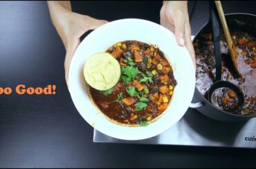 Vegan Recipe: Super Hearty Sweet & Spicy Chili