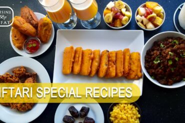 Iftar Special Recipes | Ramadan Special Recipes | Cholabhuna Brinjalpakoda Chilipakoda Fruitschaat