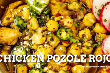 Chicken Pozole Rojo - Chili Pepper Madness