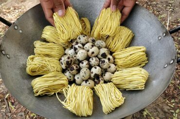 Yellow Noodle Fried Quail Eggs Recipe / Kdeb Cooking