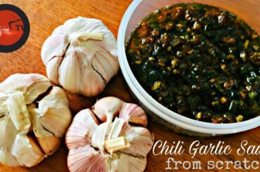 Chili Garlic Sauce | Green Chili Garlic Sauce Recipe | from Scratch  #greenchiligarlicsauce