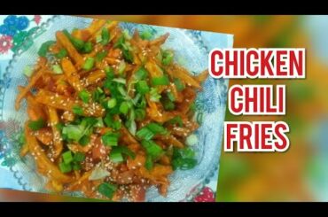 Chicken Chili Fries | chicken  chili potatoes | Easy and delicious Snack