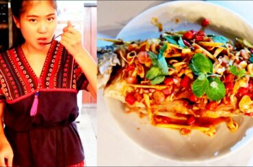 FRIED FISH - THAI RECIPE | FLAVORED CHILI SALAD | FISH CUTTING SKILLS | Queenie#6