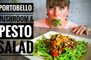 Portobello Mushroom Recipes: Portobello Mushroom, Pepper and Chili Pesto Salad