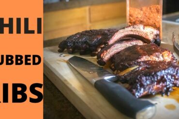 Smoked ribs with a homemade chili rub (RIB RUB RECIPE)