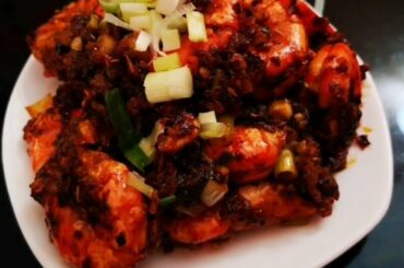 Chili Garlic Tiger Prawn in sauce | Udang Cili Garlic Bersos #prawn #chili #tigerprawn#domino chilli