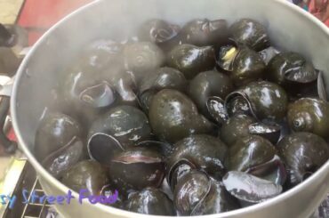 Snails Recipes-Snails Cooking-Grilled Snail With Salt Coconut Milk and Chili-How To Roasted Snail