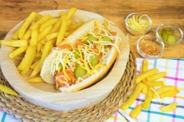 PERRITOS CALIENTES CON SALSA DE CHILI Y QUESO / HOT DOGS WITH CHILI CHEESE SAUCE / CROCKPOT