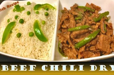 Beef Chili |Beef Chili Recipe | Dry Beef Chili | Dry Beef Chili with Rice | Quick Recipe