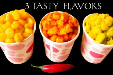 American corn 3 Tasty flavors, cheese chili and butter | American makai recipe | corn mashala chat