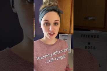 Reusing leftovers: chili dogs