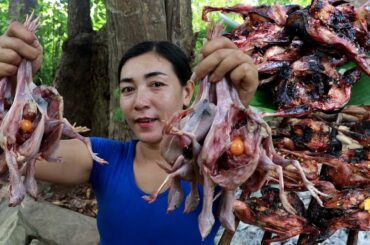 Yummy easy food: Cooking Quail grilled with spicy chili  test very delicious