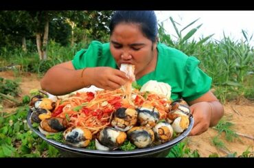 Cooking Baby egg duck with Papaya and chili recipe - Cooking life