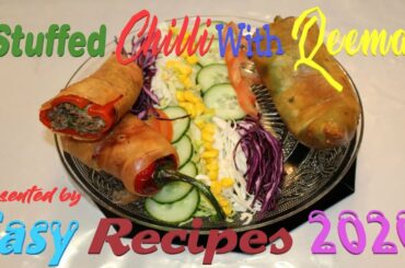 Stuffed chili with qeema | Rajaastani  mirchi vada | Mirchi bhajji | Stuffed fry colourd mirchy |