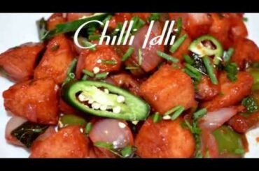 Chili Idli Recipe in Tamil / Leftover Idli into yummy Starter / Idli Manchurain