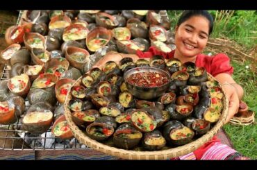 Cooking BBQ Snail with egg and chili recipe - Cooking life