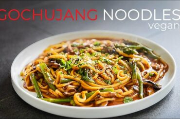 VEGAN GOCHUJANG NOODLES RECIPE | HOW TO MAKE KOREAN CHILI PASTE NOODLES!