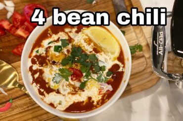4 bean and beef chili | Slow cooking meal | easy recipe