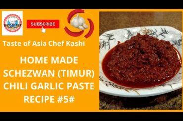 How to make Tasty  Schezwan Chili Garlic paste Recipe * TIMUR *