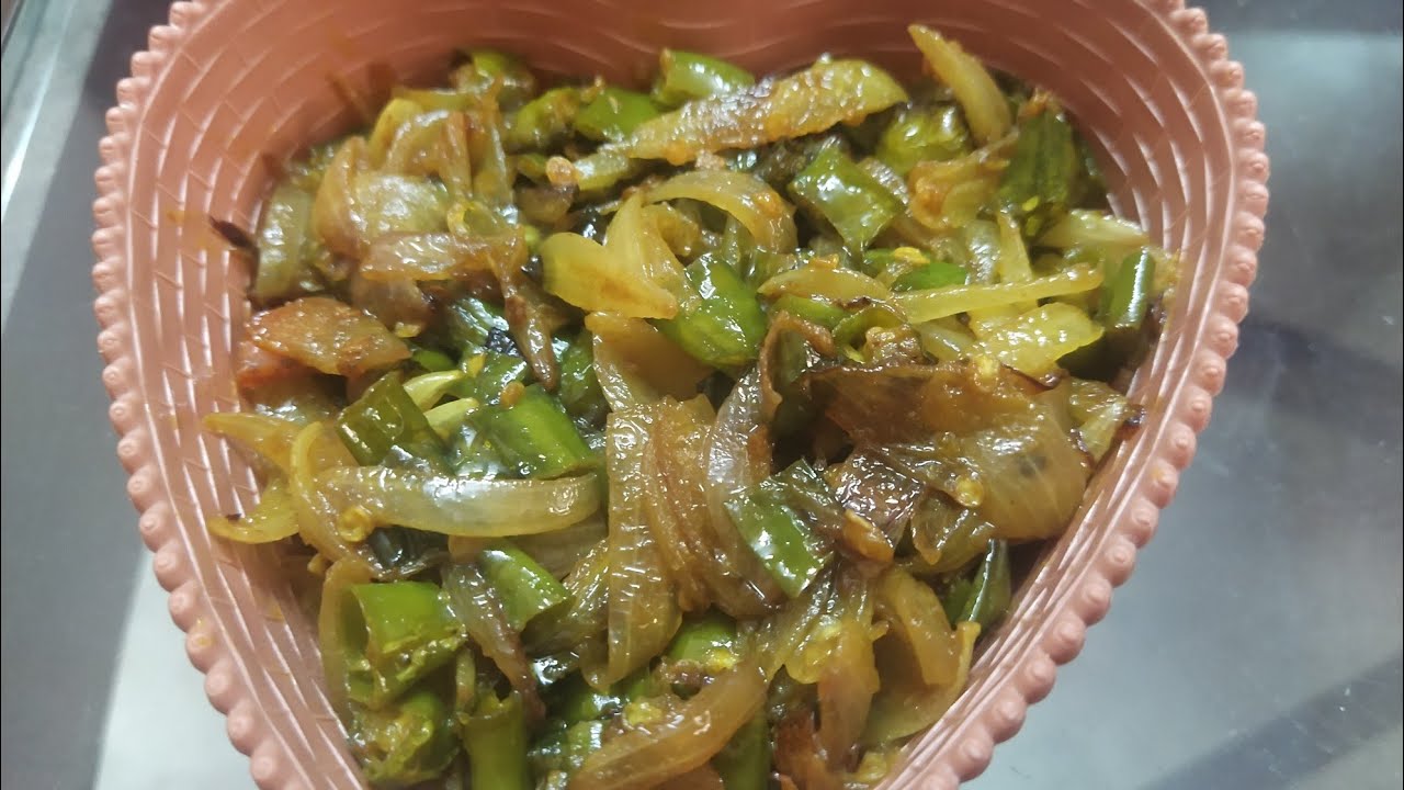 Fried green chili onion l very simple recipe Chili Chili