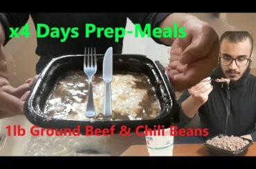 (I Made Chili Beans & 1lb Ground Beef Using Only A Microwave) June [Prep-Day] #3