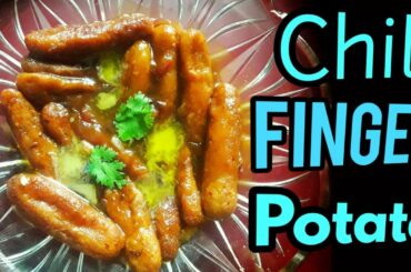 Chili potato | chili finger potato | Homemade | Food vlog & Making process