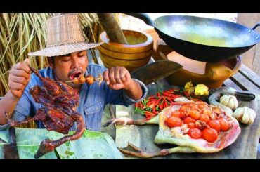 Cooking Yellow Duck Egg bbq recipe - Grilled Orange Duck Egg Lemon,Chili Delicious Food