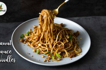 Peanut Sauce Udon Noodles Recipe - Thai Peanut Butter Noodles Recipe - Chili in a pod